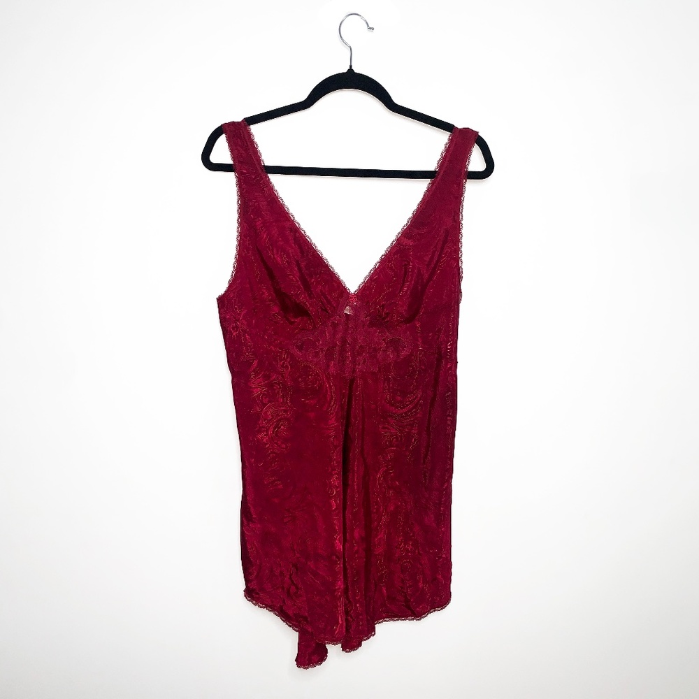 Deep Red Lingerie Top - Picture 2 of 9